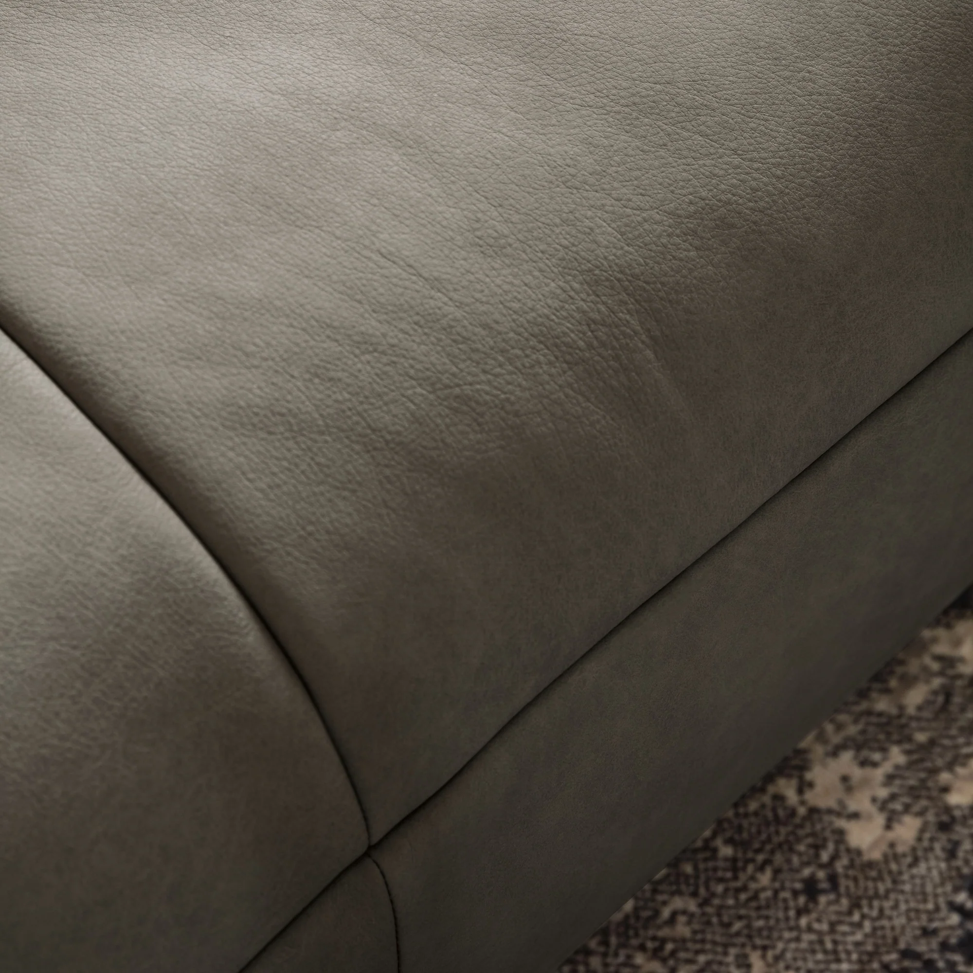 Contur Ecksofa Comodo mit Longchair, 1,5-Sitzer, Lederbezug taupe - Image 7