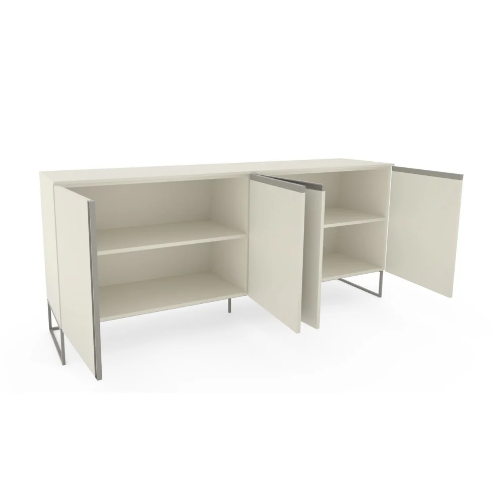 Contur Sideboard Venzone, 4-türig, Lack Hellgrau - Image 5