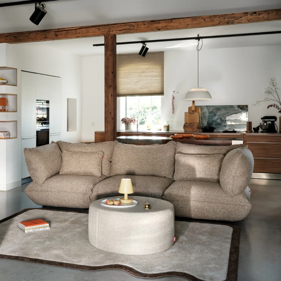 Fatboy Ecksofa Sumo, modulare Polstergarnitur 4-Sitzer, Boucléstoff Bezug - Image 14