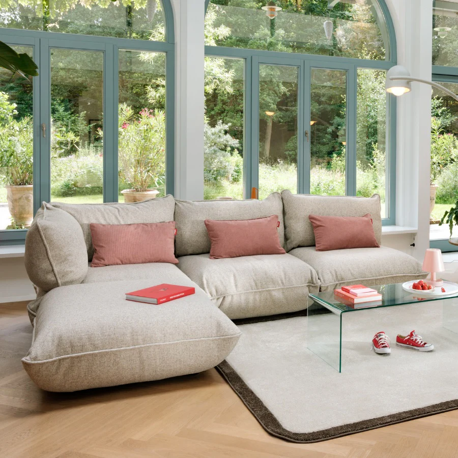 Fatboy Ecksofa Sumo, modulare Polstergarnitur 4-Sitzer, Boucléstoff Bezug - Image 2