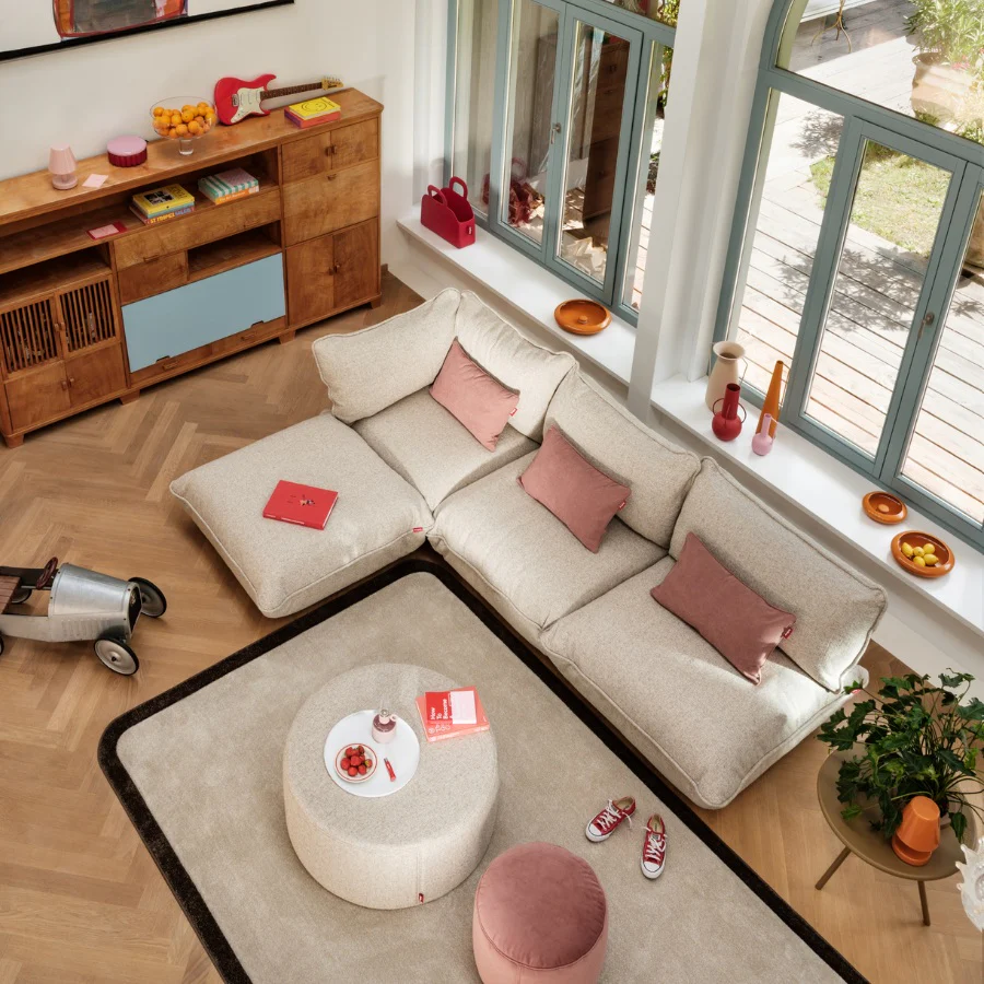 Fatboy Ecksofa Sumo, modulare Polstergarnitur 4-Sitzer, Boucléstoff Bezug - Image 3