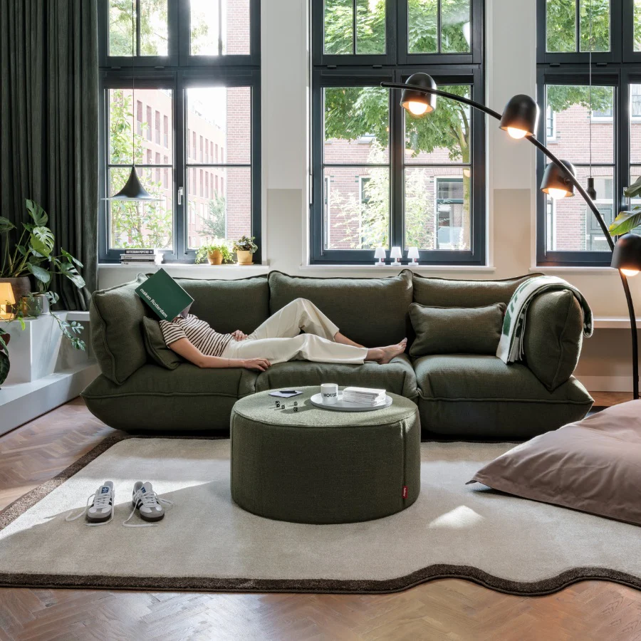 Fatboy Ecksofa Sumo, modulare Polstergarnitur 4-Sitzer, Boucléstoff Bezug - Image 8