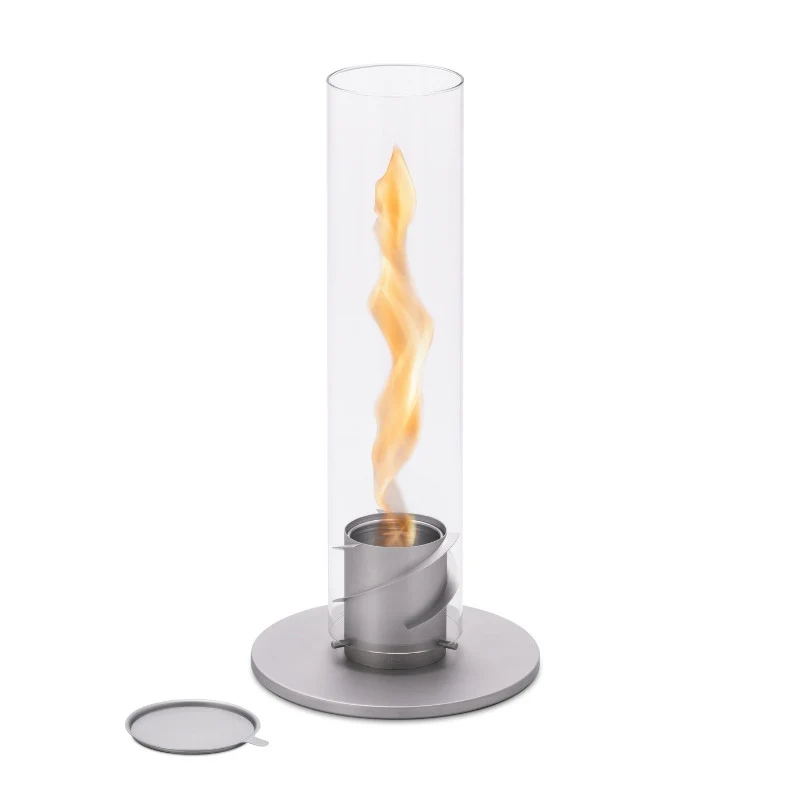 höfats Tischfeuer SPIN 90/120, Gartenfackel im Glaszylinder