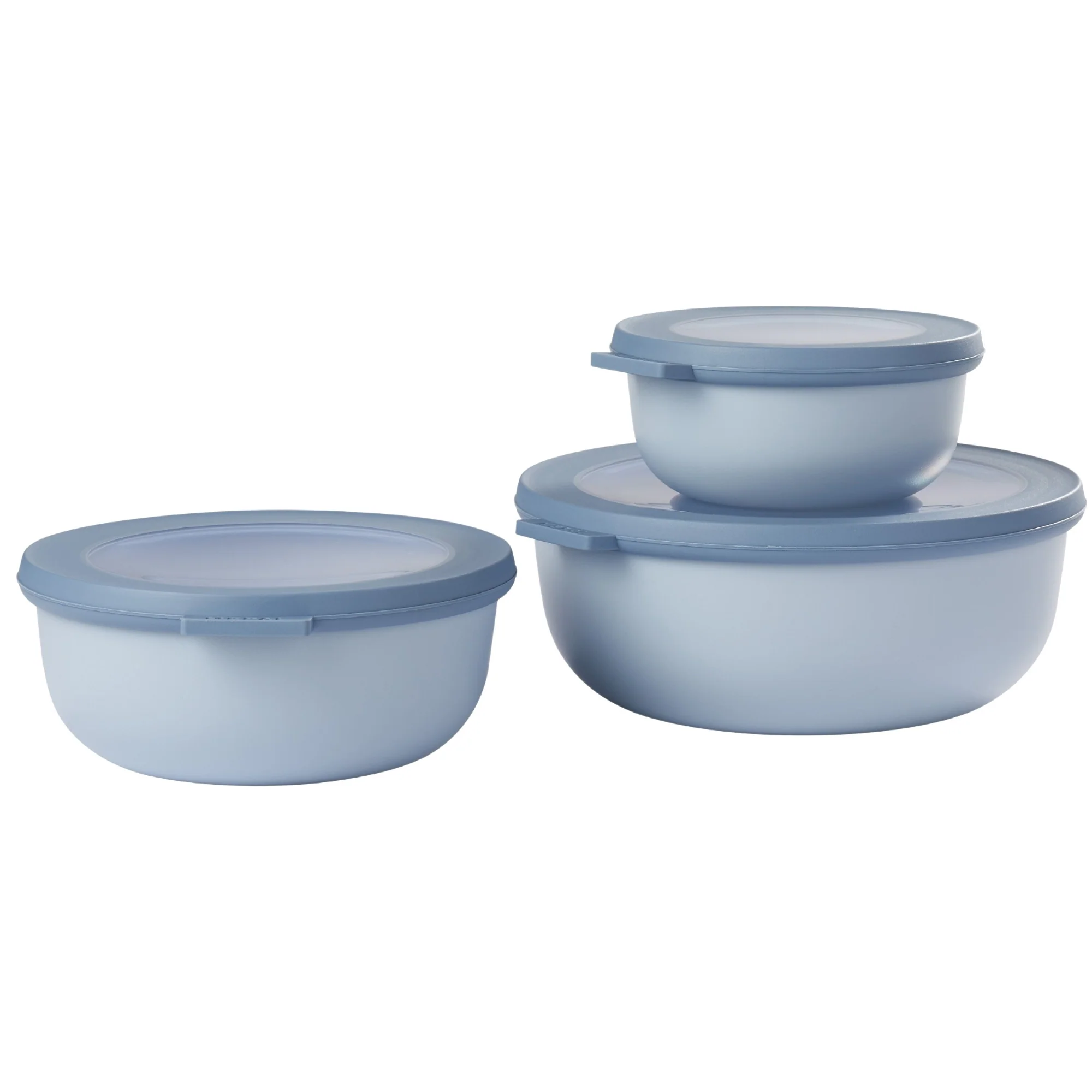 Mepal Schüsselset 3-tlg. Multi-Bowl, für Gefrierschrank, Mikrowelle und Spülmaschine, auslaufsicher, luft- und aromadicht, stapelbar