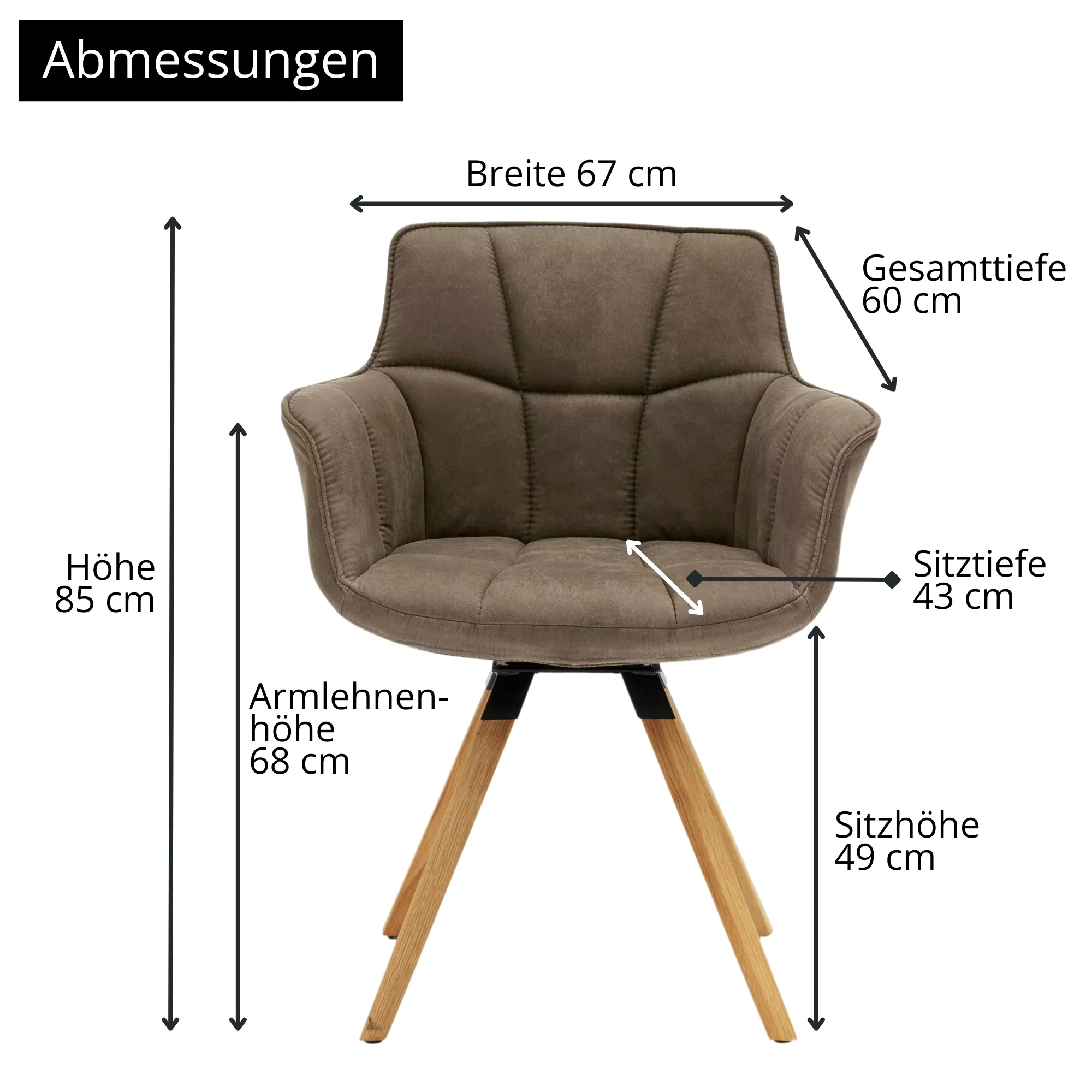 Musterring Esszimmerstuhl Tamina, gepolstert, mit Armlehnen - Image 8