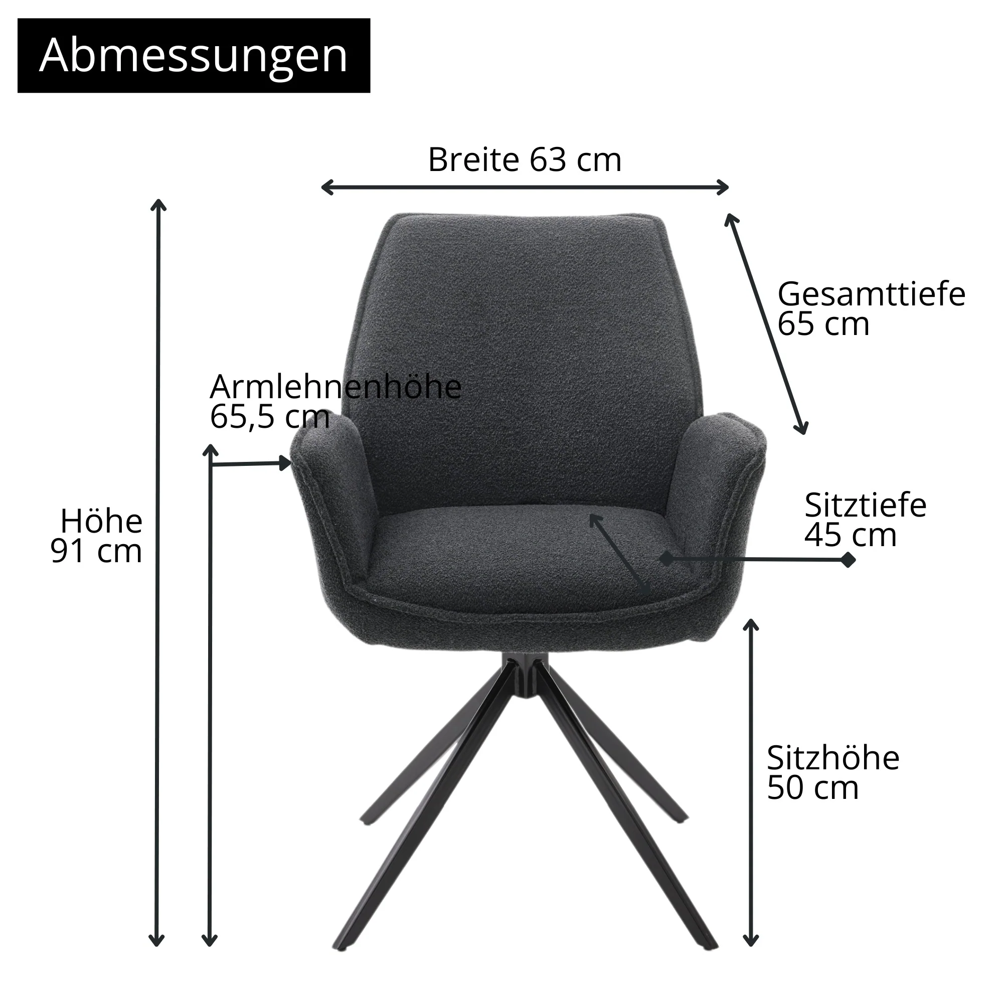 Musterring Esszimmerstuhl Tiama, 180° drehbar, gepolstert, mit Armlehnen - Image 115