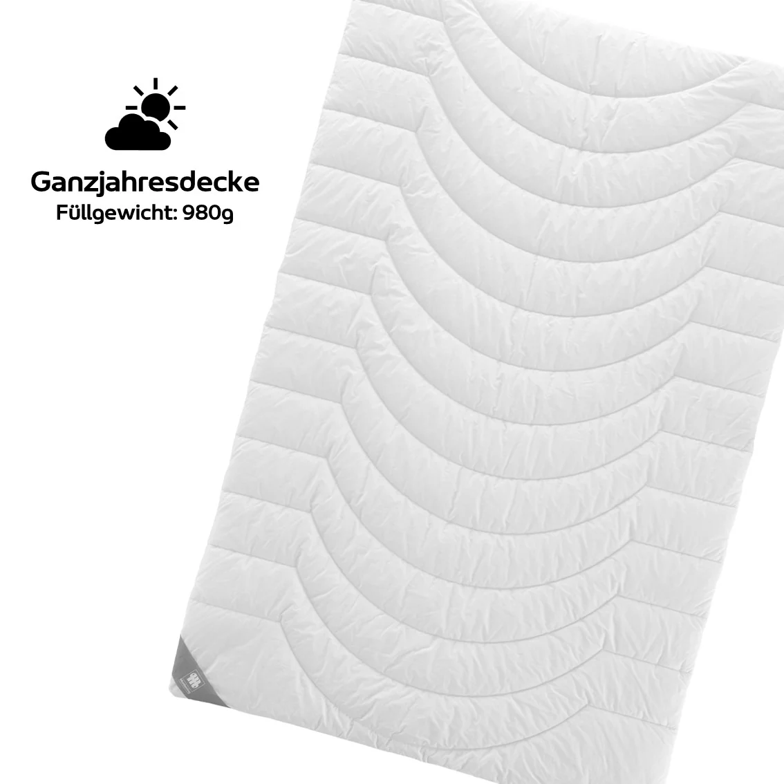 Musterring Ganzjahresdecke 'MOONZ' Bettdecke antiallergisch & waschbar, mit 100% Polyester-Hohlfaserfüllung und Bezug aus 100% Baumwolle, Made in Germany - Image 3
