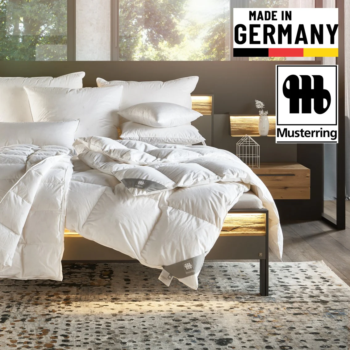 Musterring Winterdecke 'MOONZ' warme Bettdecke antiallergisch & waschbar, mit 100% Polyester-Hohlfaserfüllung und Bezug aus 100% Baumwolle, Made in Germany - Image 9