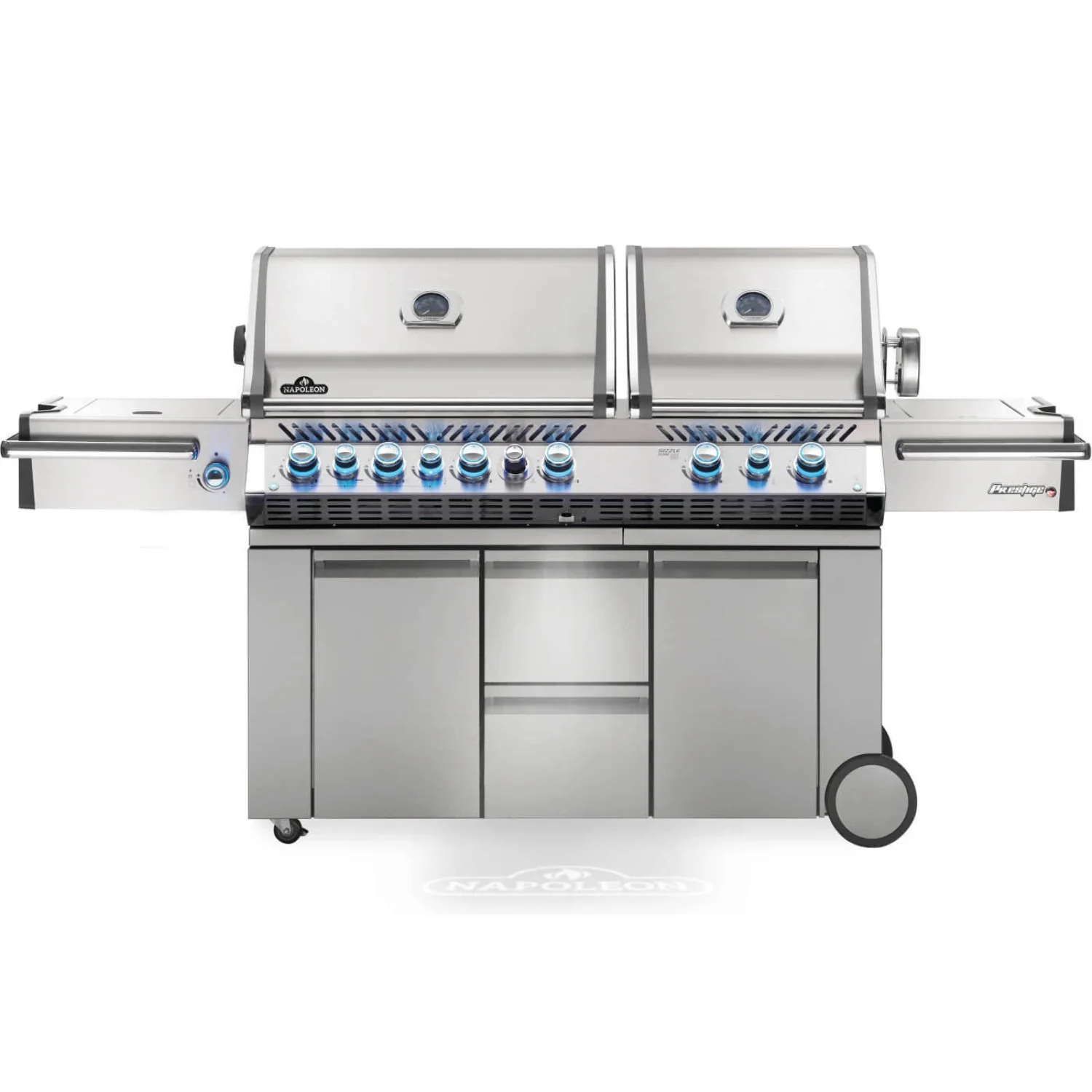 Napoleon Gasgrill Prestige Pro 825 RSBI, 10 Brenner inkl. Seiten-, Heck- & Bodenbrenner, Edelstahl
