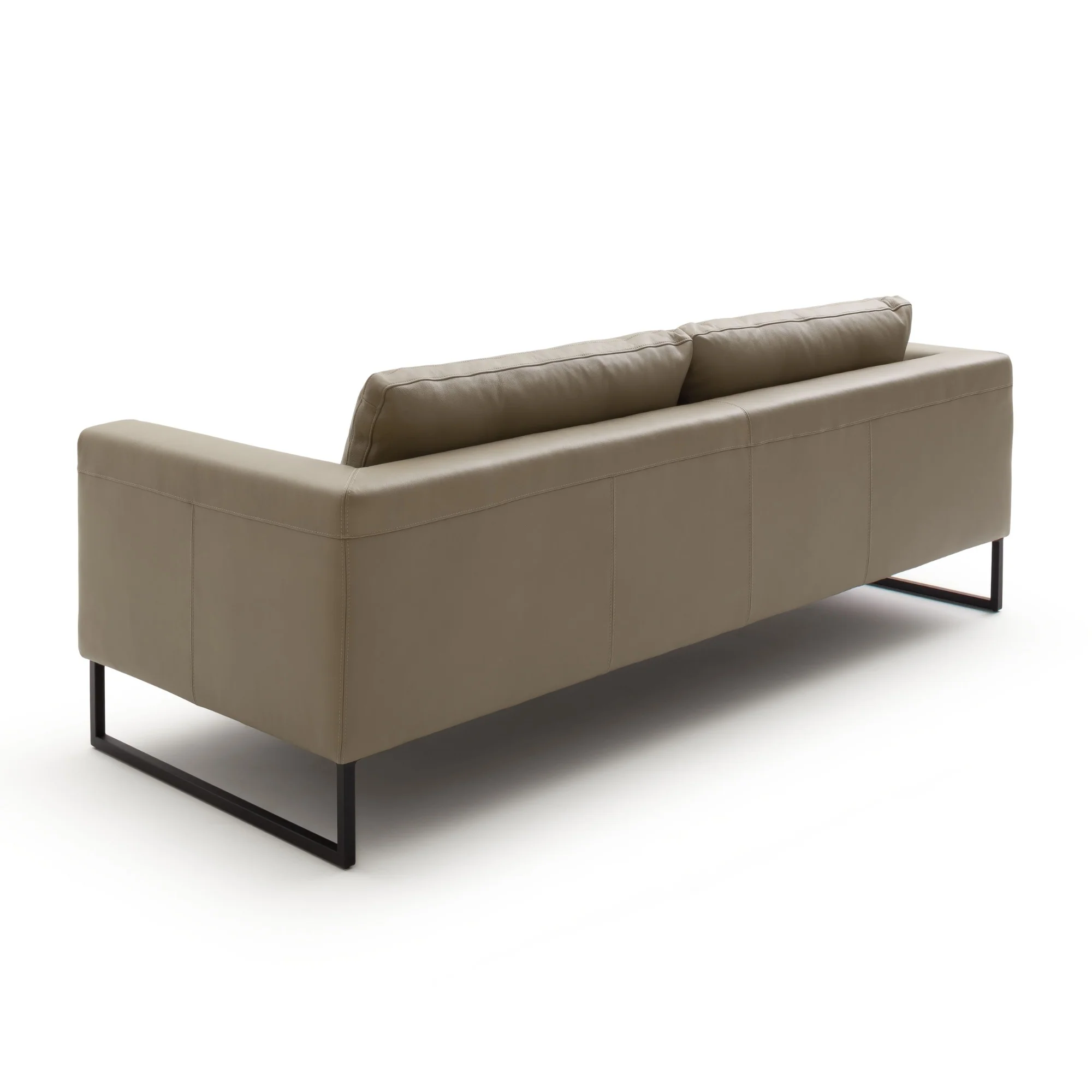 RAUM.FREUNDE Sofa Helmi 3 Sitzer mit Metallkufen, Lederbezug Cappucchino - Image 4