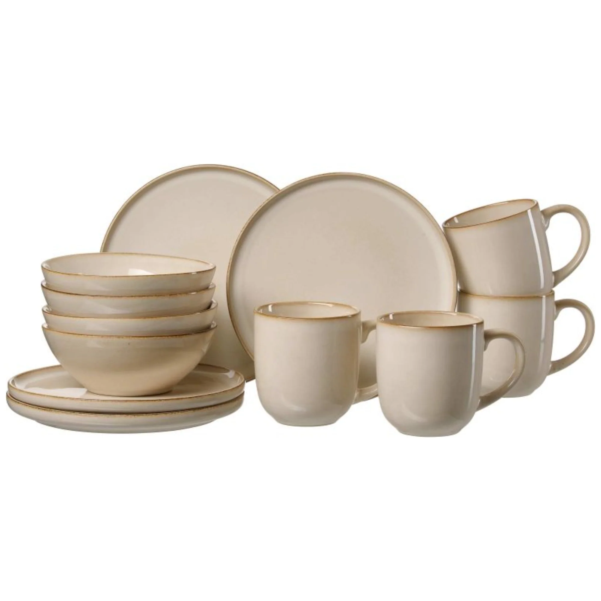 Ritzenhoff & Breker Steingut Geschirr-Set Olivia 12-tlg. Frühstücksset beige