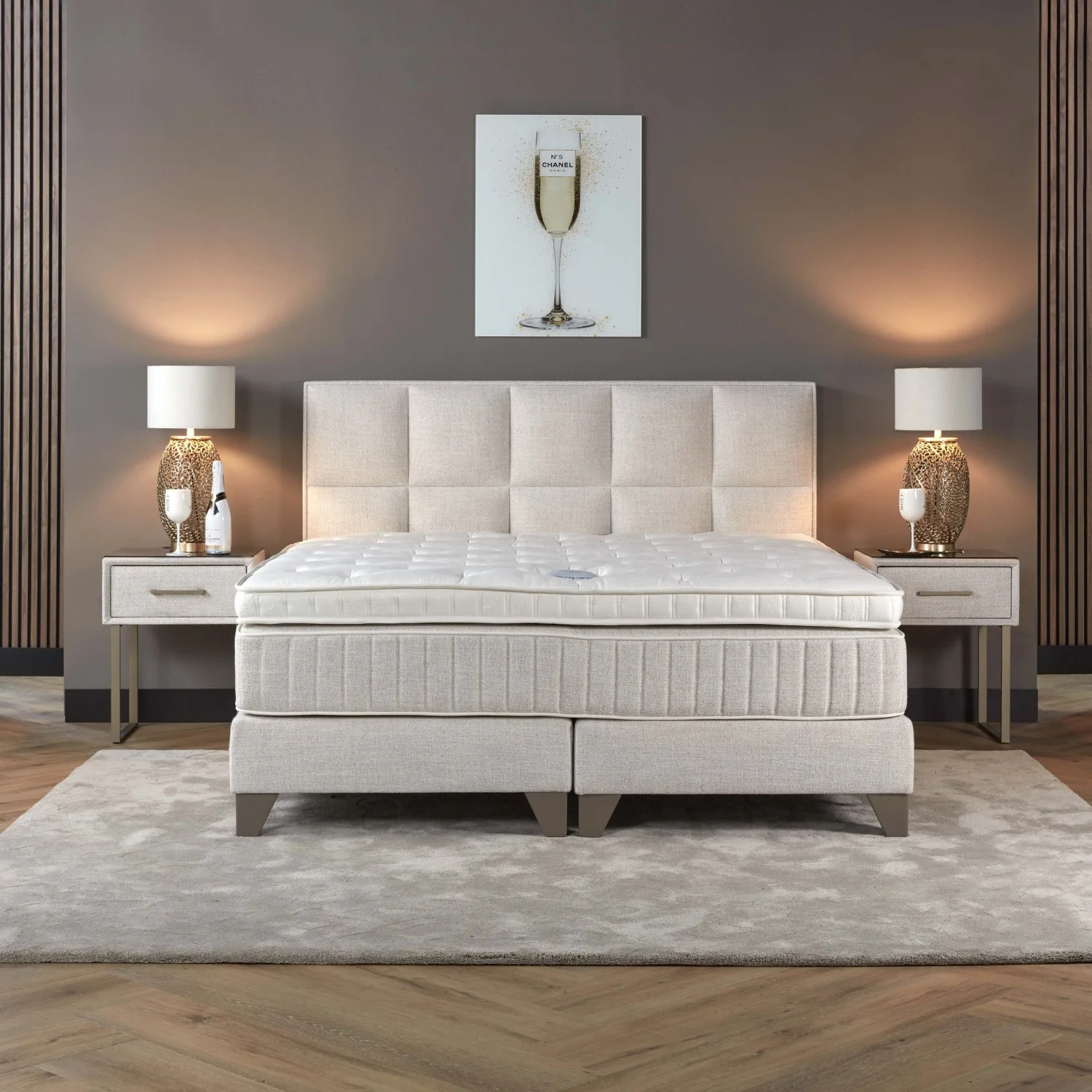 Serta Boxspringbett Hollywood, 180 x 200 / 210 cm, inkl. Matratze + Topper - Image 3