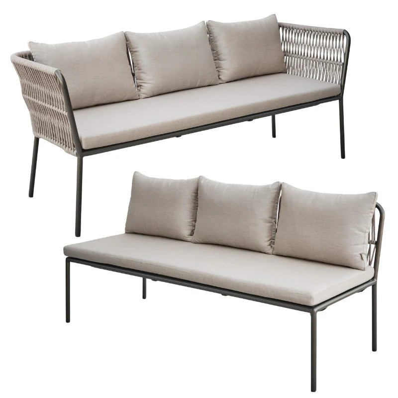 STERN Marla Dining-Lounge 3-Sitzer Sitzbank für Gartenlounge Essgruppe - Image 10