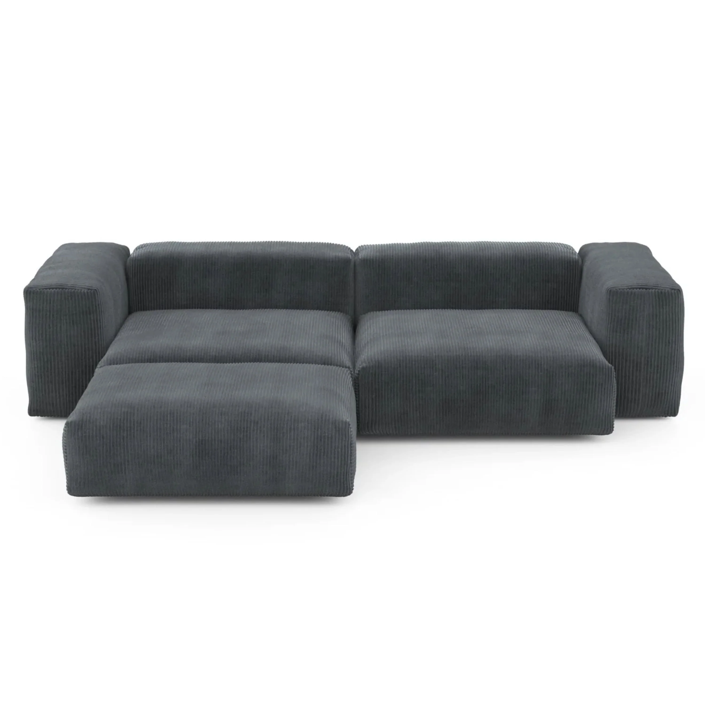 vetsak modulares Ecksofa 2-Sitzer, three module chaise Sofa, Cord-Bezug - Image 5